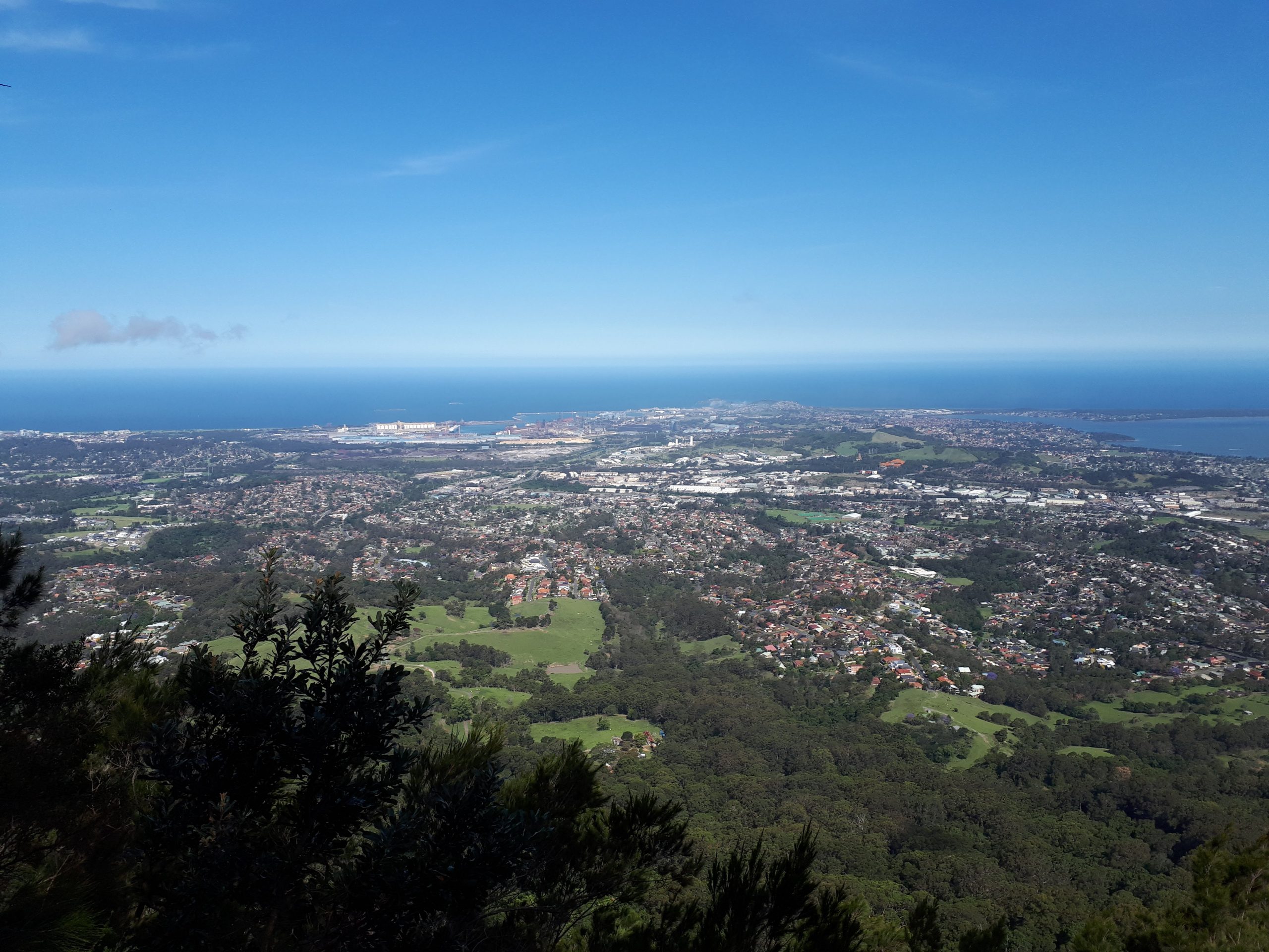 Beautiful Wollongong views from Mt Kembla