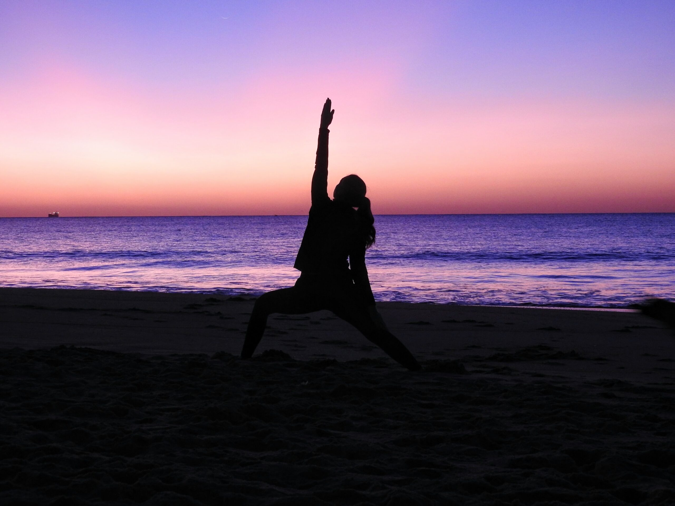 Meditation in nature, yoga bushwalk the gong beach sunrise