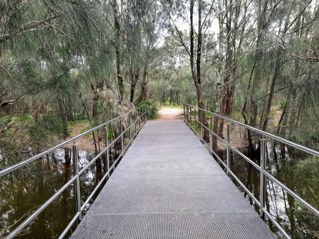 Boardwalks and islands, Puckey's Estate Nature Reserve